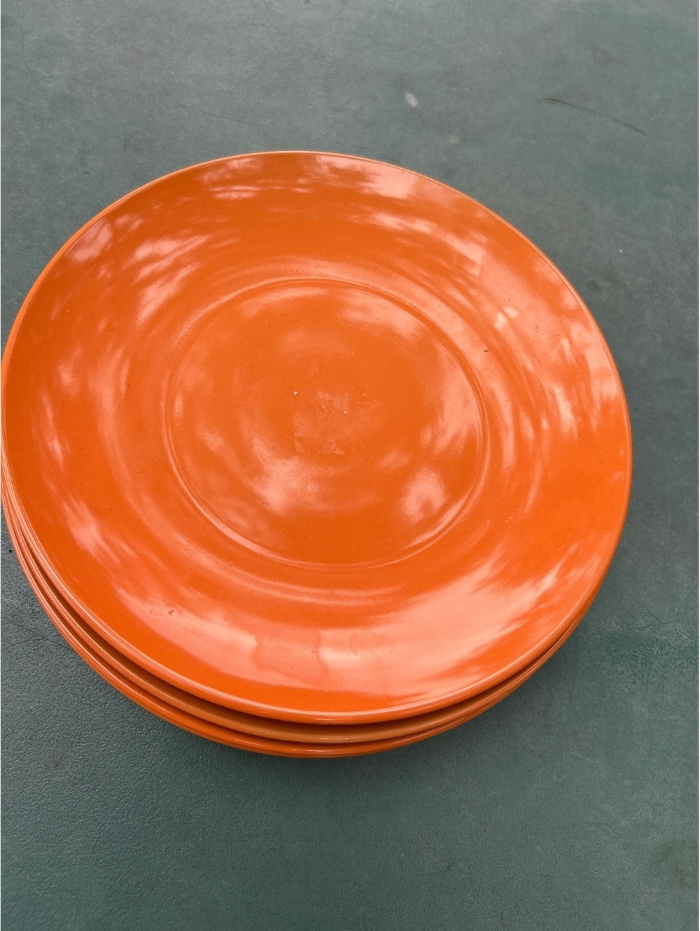4 Royal Norfolk Orange Ceramic Dinner Plates Set of 4